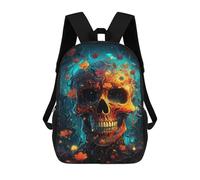 sinyumoney Mochilas De 17 Pulgadas Day of The Dead Skull Artwork Mochila Escolar Infantil Impresa En 3D Para Niños De Primaria Y Secundaria