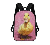 sinyumoney Mochilas De 17 Pulgadas Duck with Stick on Nose Mochila Escolar Infantil Impresa En 3D Para Niños De Primaria Y Secundaria