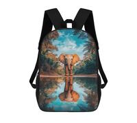sinyumoney Mochilas De 17 Pulgadas Elephant Reflection in Amazon Mochila Escolar Infantil Impresa En 3D Para Niños De Primaria Y Secundaria