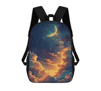 sinyumoney Mochilas De 17 Pulgadas Enchanted Celestial Dreamscape Mochila Escolar Para Niños, Impresa En 3D Para Niños De Primaria Y Secundaria.