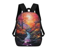 sinyumoney Mochilas De 17 Pulgadas Enchanted Forest Pathway-3 Mochila Escolar Infantil Impresa En 3D Para Niños De Primaria Y Secundaria