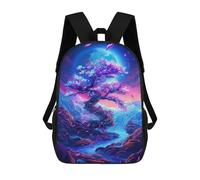 sinyumoney Mochilas De 17 Pulgadas Enchanted Moonlit Garden Mochila Escolar Para Niños, Impresa En 3D Para Niños De Primaria Y Secundaria.