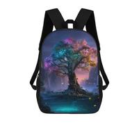 sinyumoney Mochilas De 17 Pulgadas Enchanted Rainbow Tree Landscape Mochila Escolar Para Niños, Impresa En 3D Para Niños De Primaria Y Secundaria.