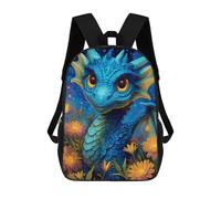sinyumoney Mochilas De 17 Pulgadas Fantasy Dragon Artwork-25 Mochila Escolar Para Niños, Impresa En 3D Para Niños De Primaria Y Secundaria.