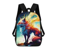 sinyumoney Mochilas De 17 Pulgadas Fantasy Fox Mochila Escolar Infantil Impresa En 3D Para Niños De Primaria Y Secundaria