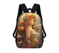 sinyumoney Mochilas De 17 Pulgadas Fantasy Garden Goddess -2 Mochila Escolar Infantil Impresa En 3D Para Niños De Primaria Y Secundaria