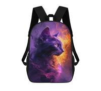 sinyumoney Mochilas De 17 Pulgadas Flaming Cat Art Print Mochila Escolar Infantil Impresa En 3D Para Niños De Primaria Y Secundaria