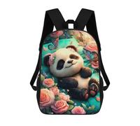 sinyumoney Mochilas De 17 Pulgadas Floral Panda Paradise Mochila Escolar Infantil Impresa En 3D Para Niños De Primaria Y Secundaria