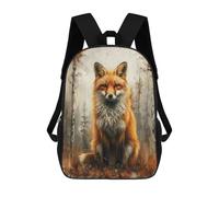 sinyumoney Mochilas De 17 Pulgadas Fox in Forest Painting Mochila Escolar Infantil Impresa En 3D Para Niños De Primaria Y Secundaria