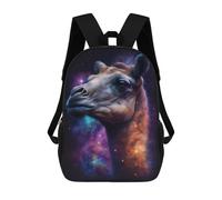sinyumoney Mochilas De 17 Pulgadas Galactic Camel Portrait-3 Mochila Escolar Para Niños, Impresa En 3D Para Niños De Primaria Y Secundaria.