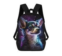 sinyumoney Mochilas De 17 Pulgadas Galactic Chihuahua Art Print -2 Mochila Escolar Infantil Impresa En 3D Para Niños De Primaria Y Secundaria