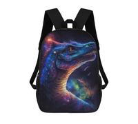 sinyumoney Mochilas De 17 Pulgadas Galactic Dinosaur Art Print-3 Mochila Escolar Para Niños, Impresa En 3D Para Niños De Primaria Y Secundaria.