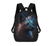 sinyumoney Mochilas De 17 Pulgadas Galactic Fox Portrait-2 Mochila Escolar Infantil Impresa En 3D Para Niños De Primaria Y Secundaria