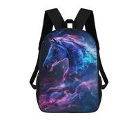 sinyumoney Mochilas De 17 Pulgadas Galactic Horse Art Print-5 Mochila Escolar Para Niños, Impresa En 3D Para Niños De Primaria Y Secundaria.
