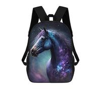 sinyumoney Mochilas De 17 Pulgadas Galactic Horse Art Print-7 Mochila Escolar Infantil Impresa En 3D Para Niños De Primaria Y Secundaria