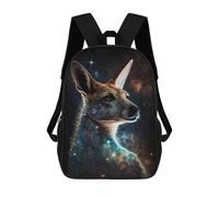 sinyumoney Mochilas De 17 Pulgadas Galactic Kangaroo Portrait Mochila Escolar Infantil Impresa En 3D Para Niños De Primaria Y Secundaria