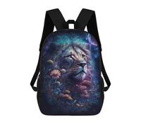 sinyumoney Mochilas De 17 Pulgadas Galactic Lion Majesty -5 Mochila Escolar Para Niños, Impresa En 3D Para Niños De Primaria Y Secundaria.