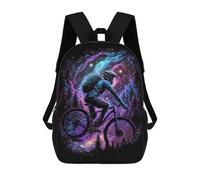 sinyumoney Mochilas De 17 Pulgadas Galactic Mountain Bike Adventure -3 Mochila Escolar Infantil Impresa En 3D Para Niños De Primaria Y Secundaria