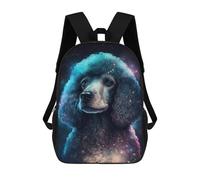 sinyumoney Mochilas De 17 Pulgadas Galactic Poodle Art Print Mochila Escolar Infantil Impresa En 3D Para Niños De Primaria Y Secundaria