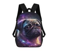 sinyumoney Mochilas De 17 Pulgadas Galactic Pug Portrait -4 Mochila Escolar Infantil Impresa En 3D Para Niños De Primaria Y Secundaria