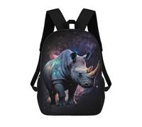 sinyumoney Mochilas De 17 Pulgadas Galactic Rhino Art Print-2 Mochila Escolar Infantil Impresa En 3D Para Niños De Primaria Y Secundaria