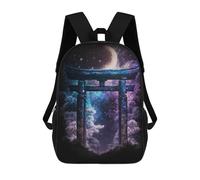 sinyumoney Mochilas De 17 Pulgadas Galactic Torii Gateway -2 Mochila Escolar Para Niños, Impresa En 3D Para Niños De Primaria Y Secundaria.