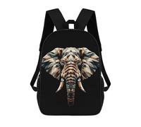 sinyumoney Mochilas De 17 Pulgadas Geometric Elephant Mochila Escolar Infantil Impresa En 3D Para Niños De Primaria Y Secundaria