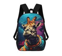 sinyumoney Mochilas De 17 Pulgadas Giraffe Astronaut Space Suit Mochila Escolar Infantil Impresa En 3D Para Niños De Primaria Y Secundaria