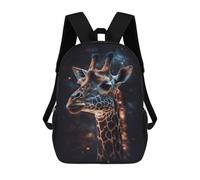 sinyumoney Mochilas De 17 Pulgadas Giraffe in Space Mochila Escolar Infantil Impresa En 3D Para Niños De Primaria Y Secundaria