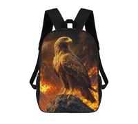 sinyumoney Mochilas De 17 Pulgadas Golden Eagle Poster Mochila Escolar Para Niños, Impresa En 3D Para Niños De Primaria Y Secundaria.