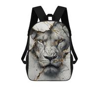 sinyumoney Mochilas De 17 Pulgadas Golden Lion Wall Art Print Mochila Escolar Para Niños, Impresa En 3D Para Niños De Primaria Y Secundaria.