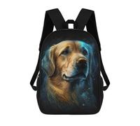sinyumoney Mochilas De 17 Pulgadas Golden Retriever Art Print Mochila Escolar Para Niños, Impresa En 3D Para Niños De Primaria Y Secundaria.