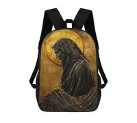 sinyumoney Mochilas De 17 Pulgadas Golden Virgin Mary Statue Mochila Escolar Infantil Impresa En 3D Para Niños De Primaria Y Secundaria