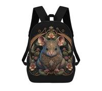 sinyumoney Mochilas De 17 Pulgadas Gothic Mouse Art Print Mochila Escolar Para Niños, Impresa En 3D Para Niños De Primaria Y Secundaria.