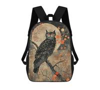 sinyumoney Mochilas De 17 Pulgadas Halloween Night Owl Art Print Mochila Escolar Infantil Impresa En 3D Para Niños De Primaria Y Secundaria