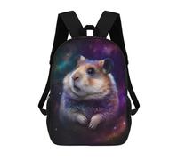 sinyumoney Mochilas De 17 Pulgadas Hamster in Space Mochila Escolar Para Niños, Impresa En 3D Para Niños De Primaria Y Secundaria.