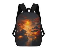 sinyumoney Mochilas De 17 Pulgadas Japan City of Dreams Mochila Escolar Infantil Impresa En 3D Para Niños De Primaria Y Secundaria