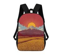 sinyumoney Mochilas De 17 Pulgadas Japanese Mount Fuji Sunset Mochila Escolar Infantil Impresa En 3D Para Niños De Primaria Y Secundaria