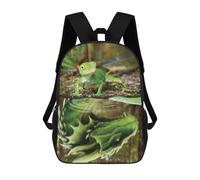 sinyumoney Mochilas De 17 Pulgadas Lizard With Dragon Mindset Mochila Escolar Infantil Impresa En 3D Para Niños De Primaria Y Secundaria