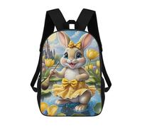 sinyumoney Mochilas De 17 Pulgadas Magical Bunny in Fantasy Land Mochila Escolar Para Niños, Impresa En 3D Para Niños De Primaria Y Secundaria.