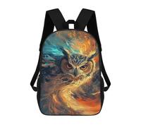 sinyumoney Mochilas De 17 Pulgadas Magical Fire Owl Artwork Mochila Escolar Infantil Impresa En 3D Para Niños De Primaria Y Secundaria