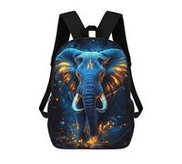 sinyumoney Mochilas De 17 Pulgadas Magical Glowing Elephant Artwork Mochila Escolar Infantil Impresa En 3D Para Niños De Primaria Y Secundaria