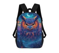 sinyumoney Mochilas De 17 Pulgadas Magical Night Owl Art Print Mochila Escolar Infantil Impresa En 3D Para Niños De Primaria Y Secundaria