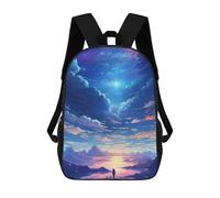 sinyumoney Mochilas De 17 Pulgadas Magical Skyline Sunset Mochila Escolar Para Niños, Impresa En 3D Para Niños De Primaria Y Secundaria.