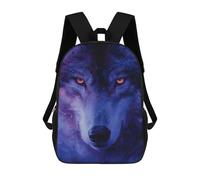 sinyumoney Mochilas De 17 Pulgadas Magical Wolf Portrait Mochila Escolar Infantil Impresa En 3D Para Niños De Primaria Y Secundaria