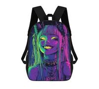 sinyumoney Mochilas De 17 Pulgadas Neon Demon Girl Mochila Escolar Infantil Impresa En 3D Para Niños De Primaria Y Secundaria