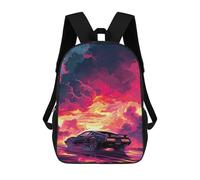 sinyumoney Mochilas De 17 Pulgadas Neon Night Drive Mochila Escolar Infantil Impresa En 3D Para Niños De Primaria Y Secundaria