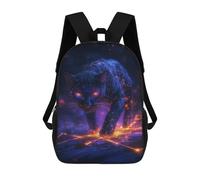 sinyumoney Mochilas De 17 Pulgadas Neon Panther Glowing in The Dark Mochila Escolar Para Niños, Impresa En 3D Para Niños De Primaria Y Secundaria.