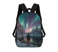 sinyumoney Mochilas De 17 Pulgadas Northern Lights Reflections Mochila Escolar Infantil Impresa En 3D Para Niños De Primaria Y Secundaria