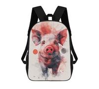 sinyumoney Mochilas De 17 Pulgadas Para Niños, Mochila Escolar Abstract Pig Art Print Mochila Escolar Impresa En 3D Para Niños De Primaria Y Secundaria